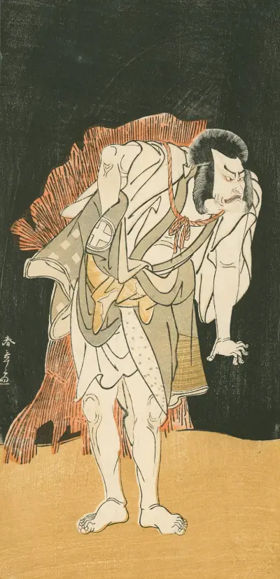 Ōtani Hiroemon III in a Villain Role av Katsukawa Shunshō