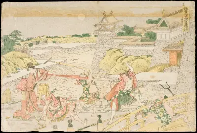 Act III from the Play Kanadehon Chūshingura, ‘A Kana Primer for the Treasury of Loyal Retainers’ av Katsushika Hokusai