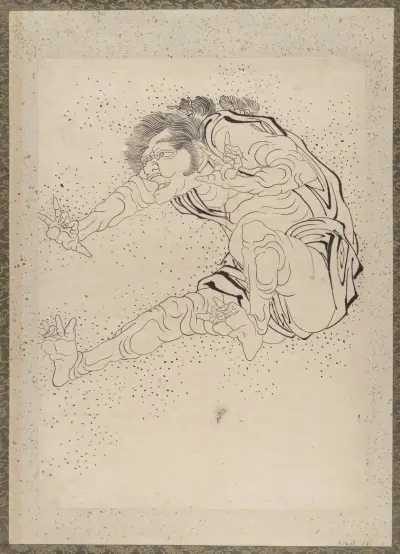 Album of Sketches by Katsushika Hokusai and His Disciples Pl.16 av Katsushika Hokusai