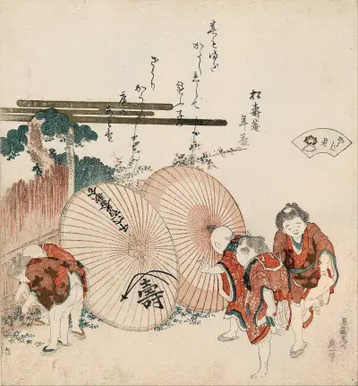 Lost-love shell (Katashigai) av Katsushika Hokusai