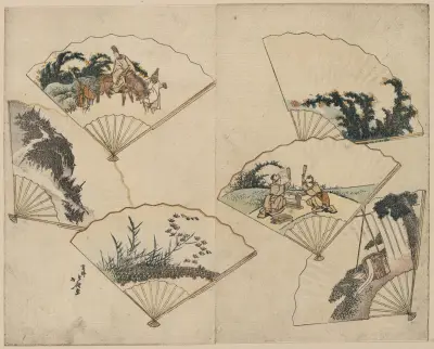 Mutamagawa senmen harimaze av Katsushika Hokusai