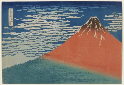 South Wind, Clear Weather av Katsushika Hokusai