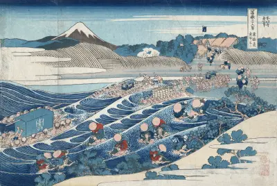 Tōkaidō kanaya no fuji, 1833 av Katsushika Hokusai