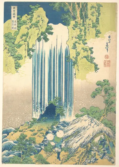 Yōrō Waterfall in Mino Province (Mino no Yōrō no taki) av Katsushika Hokusai