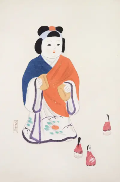 Kyosen’s Collected Illustrations of Japanese Toys Pl.063 av Kawasaki Kyosen