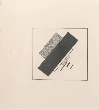 Composition with Four Black, One White, and Two Grey Elements von Kazimir Malevich