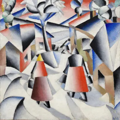 Morning in the Village after Snowstorm von Kazimir Malevich