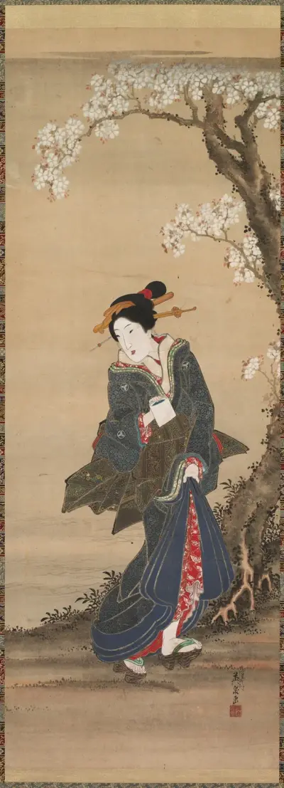 Courtesan (early to mid-1800s) av Keisai Eisen