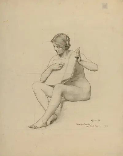 (Iowa State Capitol Rotunda) (Education, study for panel), 1907 – nr 1 av Kenyon Cox