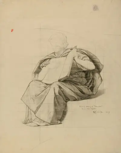 (Iowa State Capitol Rotunda) (Education, study for panel), 1907 – nr 2 av Kenyon Cox