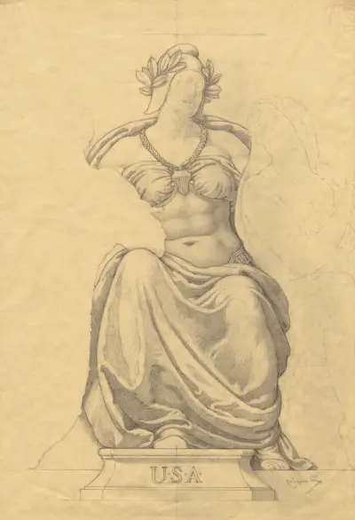 Sketch 3 av Kenyon Cox
