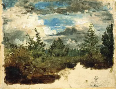 A Wooded Hillside. Study von Kilian Zoll