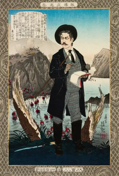Fukuchi Gen’ichirō, from the Series ‘Instructive Models of Lofty Ambition’ av Kobayashi Kiyochika