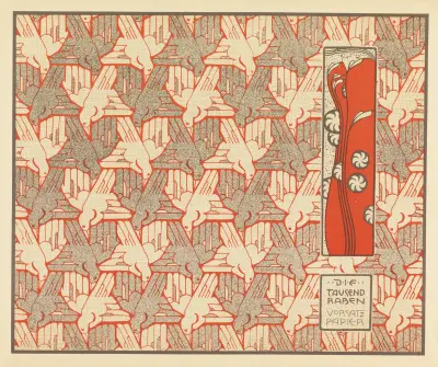 Die Tausend Raben Vorsatz Papier (A Thousand Ravens Book End Paper) av Koloman Moser