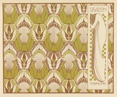 Sigalion Tapete (Sigalion Wallpaper) av Koloman Moser