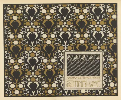 Vorsatz Papier Sternblume (Star Flower Book End Paper) av Koloman Moser