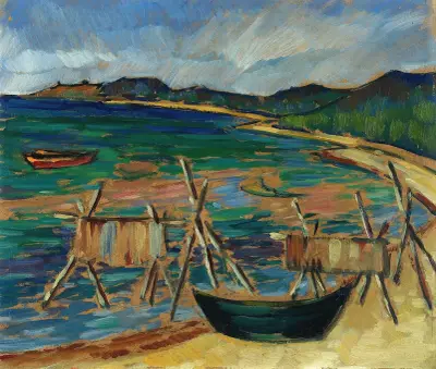 Merelaht paatidega, Konrad Mägi