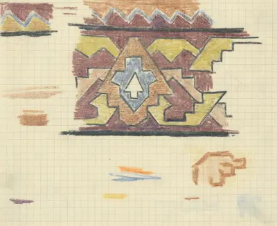 Štúdia geometrického ornamentu von Konštantín Bauer