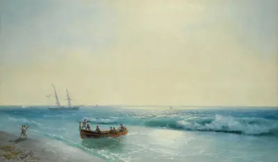 Námořníci přicházející na břeh, Ivan Konstantinovich Aivazovsky