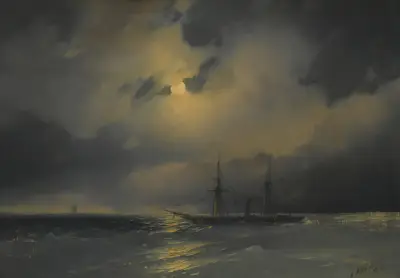 Loď v měsíčním svitu, 1853, Ivan Konstantinovich Aivazovsky