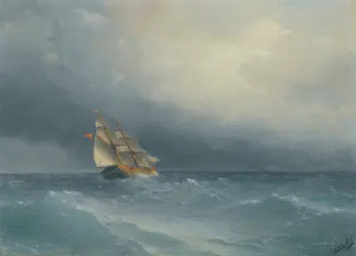 Zvedající se bouře, Ivan Konstantinovich Aivazovsky