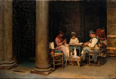 Palazzetto Farnese’s farm av Kristian Zahrtmann