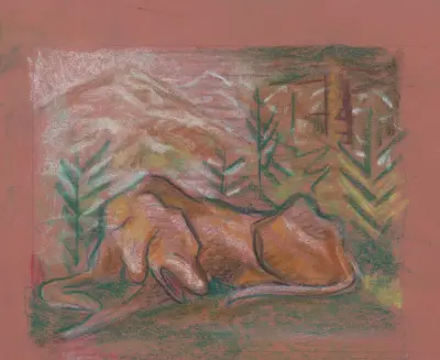 Dog in the Woods av Arnold Peter Weisz-Kubínčan
