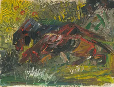 Hunting dogs av Arnold Peter Weisz-Kubínčan