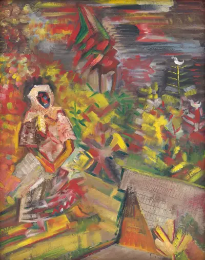 Peasant Woman av Arnold Peter Weisz-Kubínčan