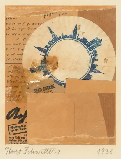 Ohne Titel (20 ØRE, mit Koranseiten), 1936 von Kurt Schwitters