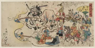 Dōke hyakumanben, Kawanabe Kyōsai