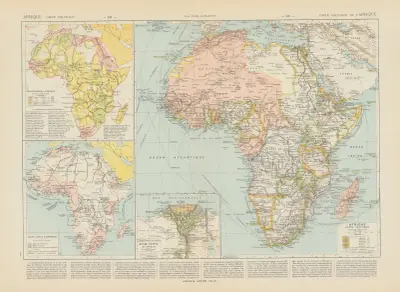 Carte Politique de l’Afrique av Paul Vidal de La Blache