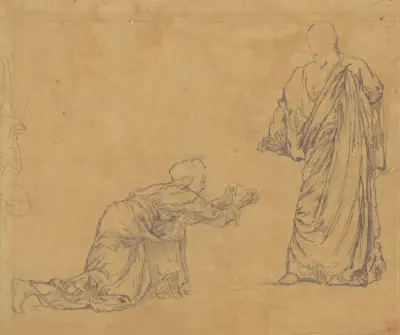 Studie für 'Christus erscheint Maria' von John La Farge