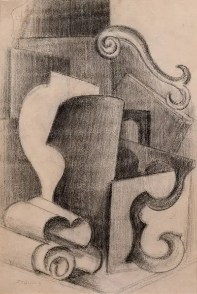Etude pour le guéridon Louis-Philippe av Roger de La Fresnaye