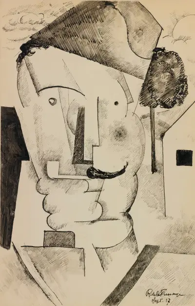 L’officier Au Bonnet De Police av Roger de La Fresnaye