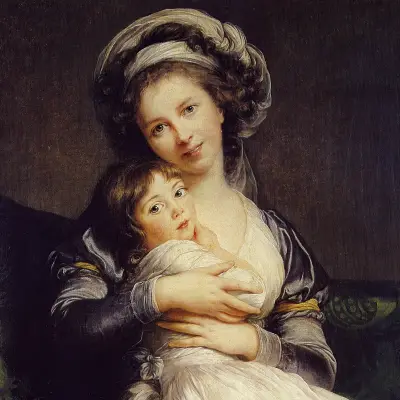 Self-portrait with Her Daughter, Julie (Jeanne Julie Louise) av Elisabeth Louise Vigée Le Brun