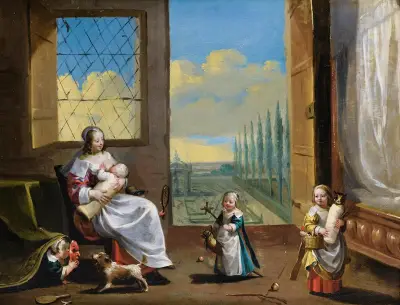 The allegory of childhood av Charles Le Brun