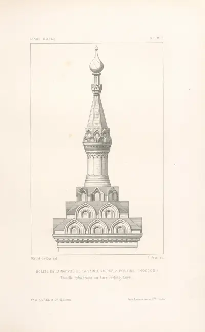 Église de la Nativité de la Sainte-Vierge, à Poutinki (Moscou) av Eugène-Emmanuel Viollet-le-Duc