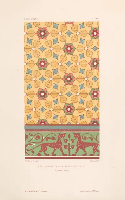 Peinture décorative russe, avec fond. — Système persan av Eugène-Emmanuel Viollet-le-Duc