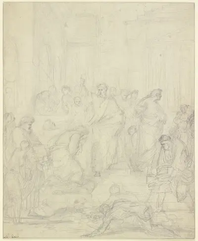 Kázání svatého Pavla v Efezu, 1639, Eustache Le Sueur