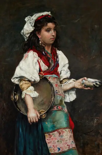 Gypsy Girl (also titled Spanish Girl), Julius Leblanc Stewart