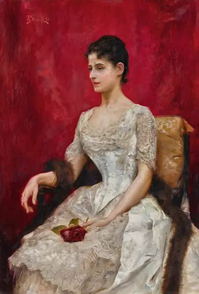 Lady in white, Julius Leblanc Stewart