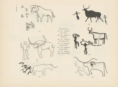 Ekade Ektab die Felsbilder Fezzans Pl.10 von Leo Frobenius