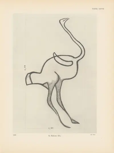 Ekade Ektab die Felsbilder Fezzans Pl.29 von Leo Frobenius