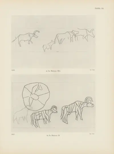 Ekade Ektab die Felsbilder Fezzans Pl.38 von Leo Frobenius