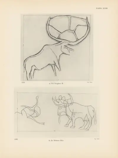 Ekade Ektab die Felsbilder Fezzans Pl.41 von Leo Frobenius