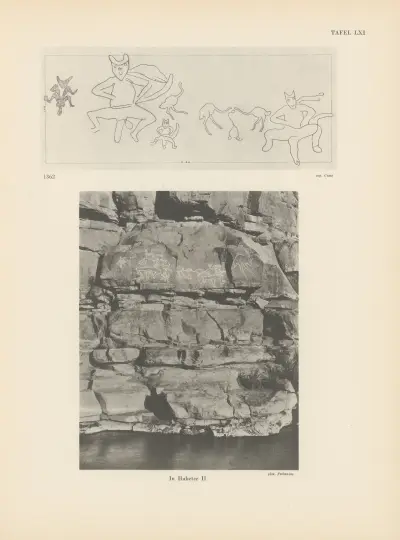 Ekade Ektab die Felsbilder Fezzans Pl.57 von Leo Frobenius