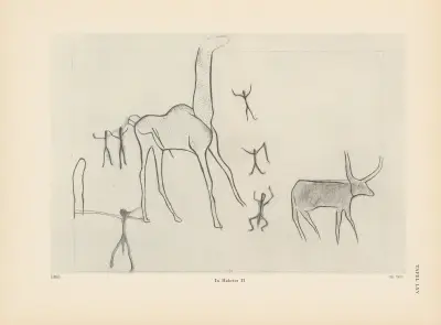 Ekade Ektab die Felsbilder Fezzans Pl.60 von Leo Frobenius