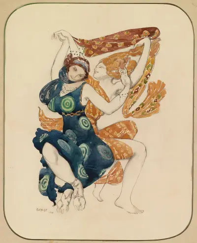 Costume for Narcisse by Tcherepnin av Léon Bakst