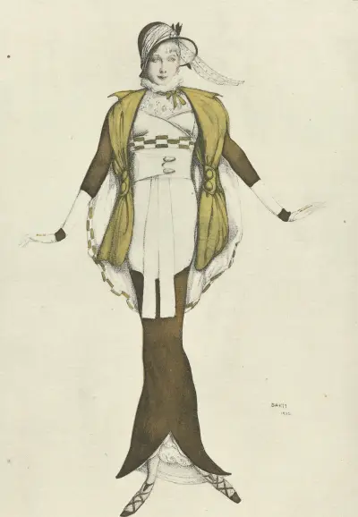 Philomèle / Robe de Bakst réalisée par Paquin, 1912 von Léon Bakst